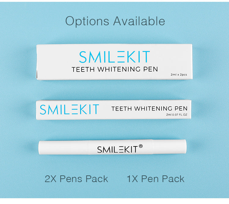 SMILEKIT Teeth Whitening Gel Pens - At-home stain removal pen packs for a bright smile.