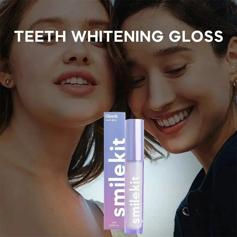 Glostik Tooth Gloss teeth whitening product with easy application for instant brightening.