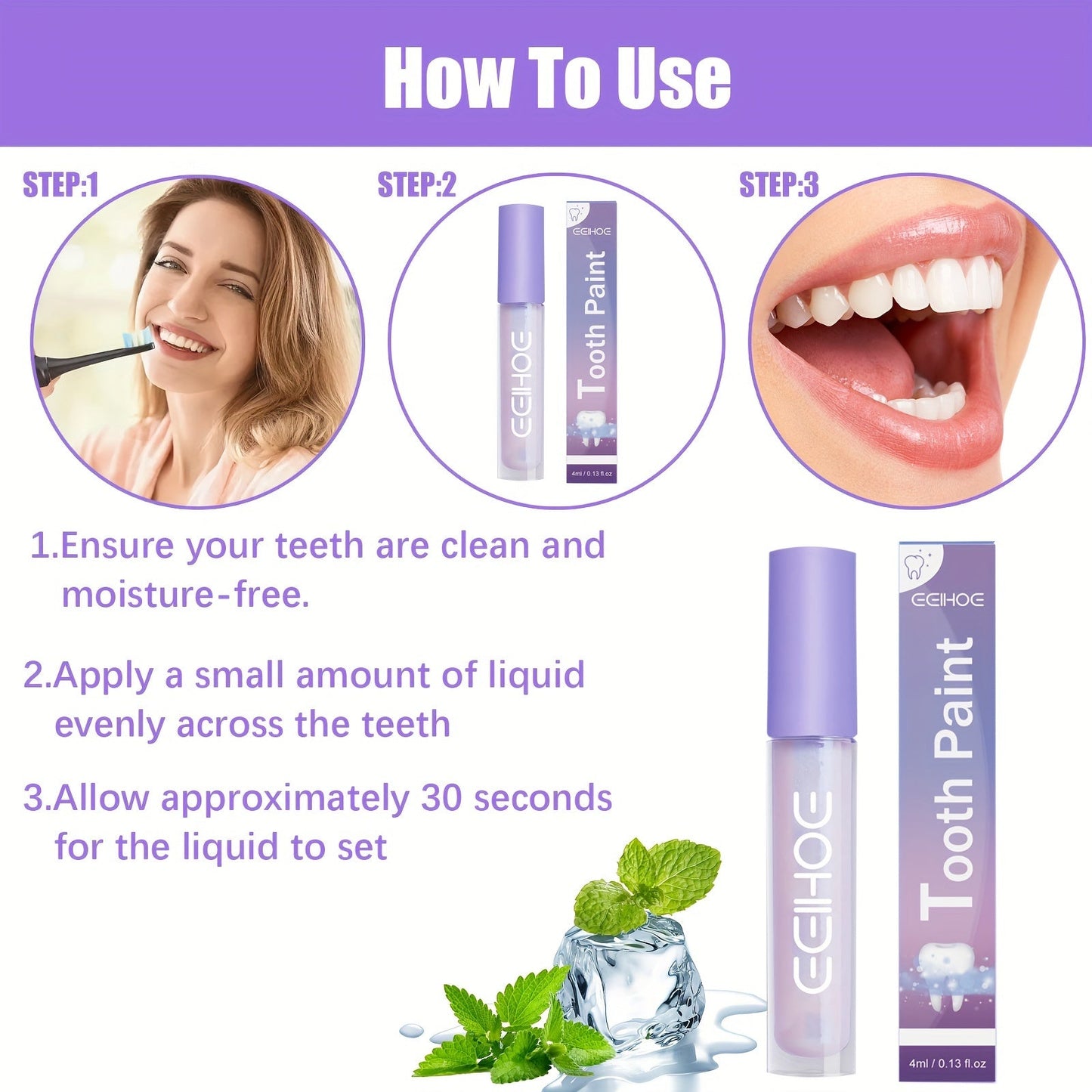 How to use the Brilliant Smile Tooth Whitening Pen with step-by-step instructions.