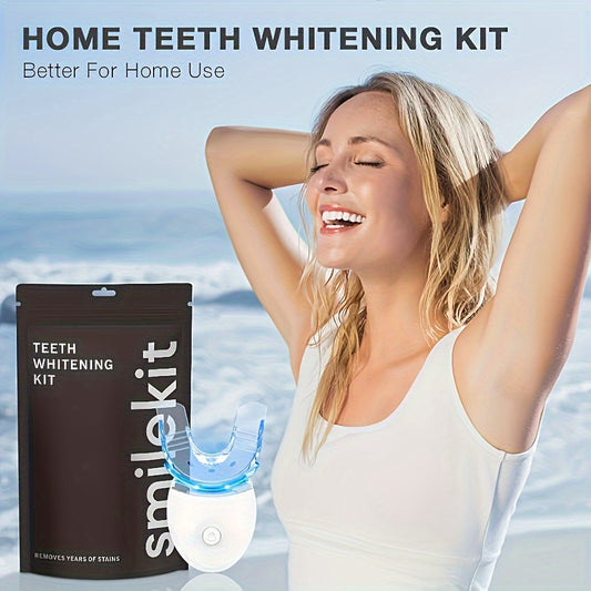 SMILEKIT Home Teeth Whitening Kit with LED Light for a brighter smile.