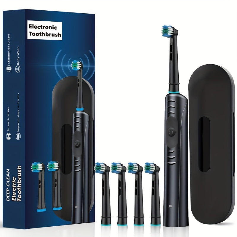 Advanced Electric Toothbrush with multiple brush heads and sleek packaging.