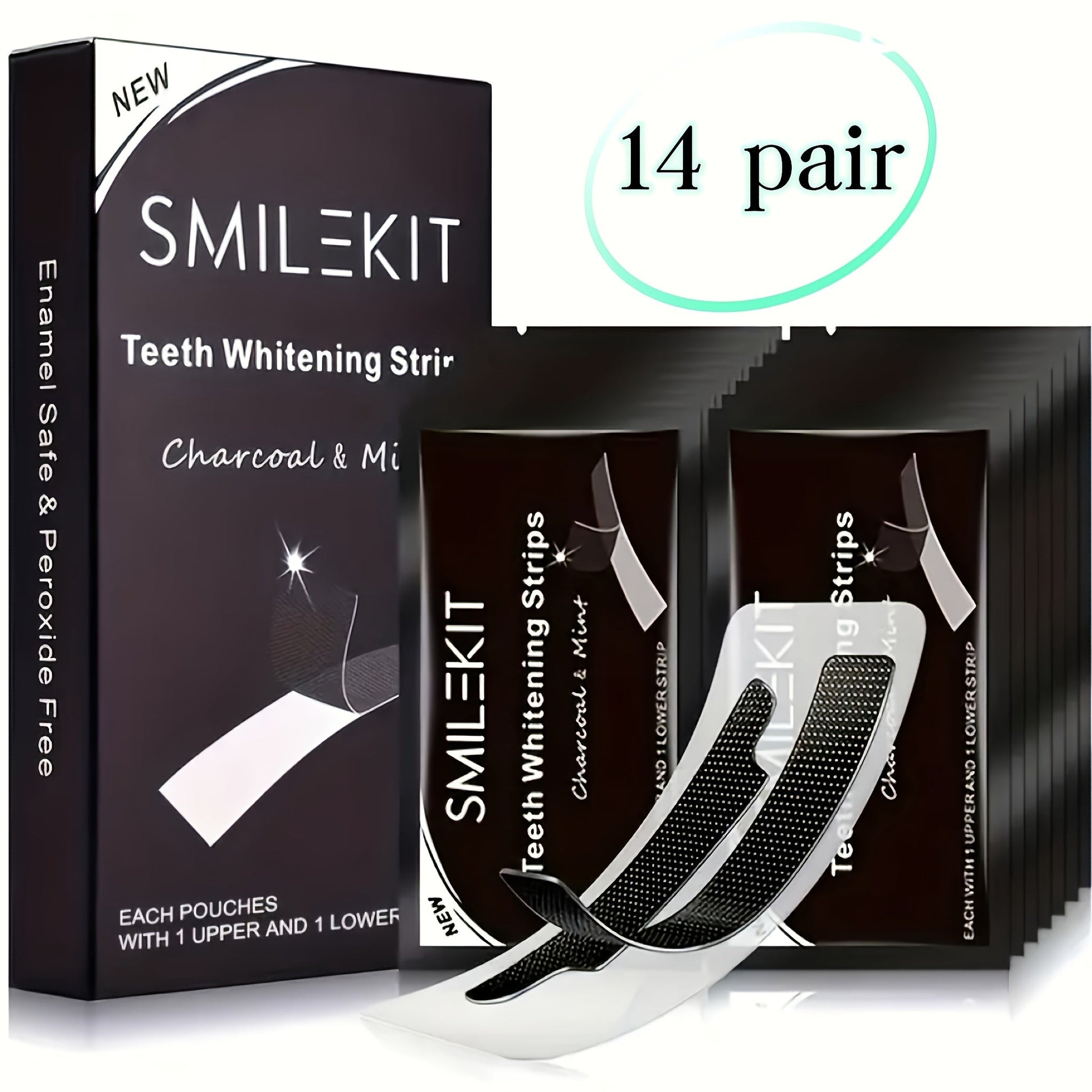 Bamboo Charcoal Teeth Whitening Strips.