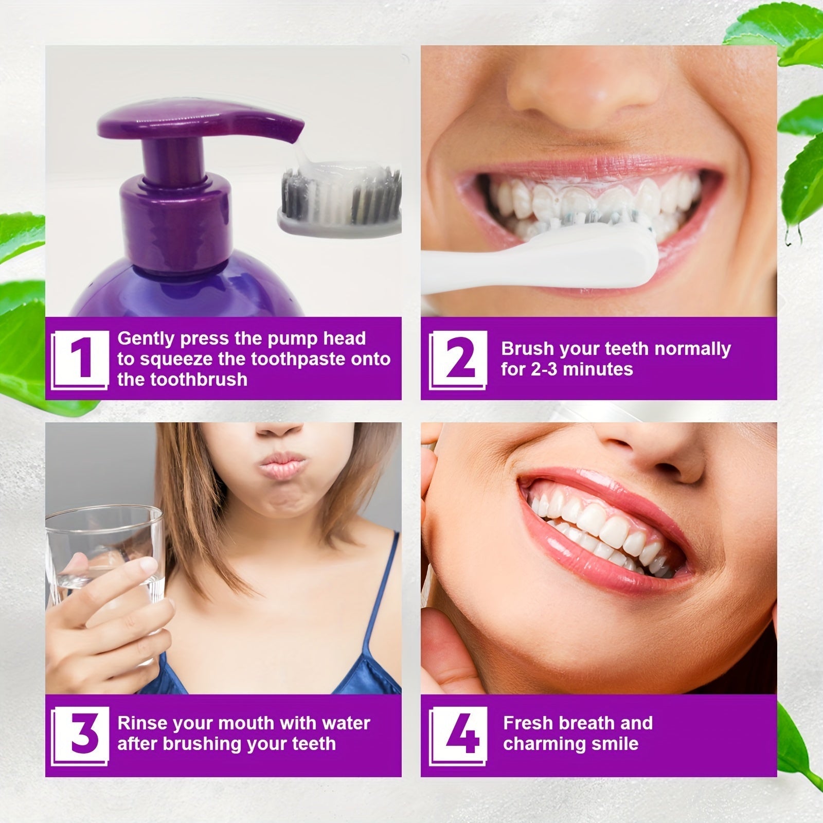 How to use Whitening Baking Soda Passion Fruit Toothpaste for a fresh, bright smile.