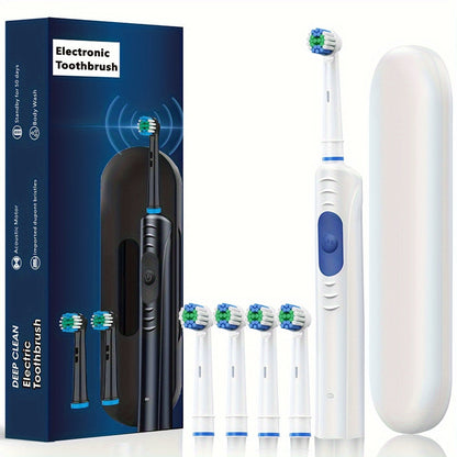 Advanced Electric Toothbrush with interchangeable heads and charging case.