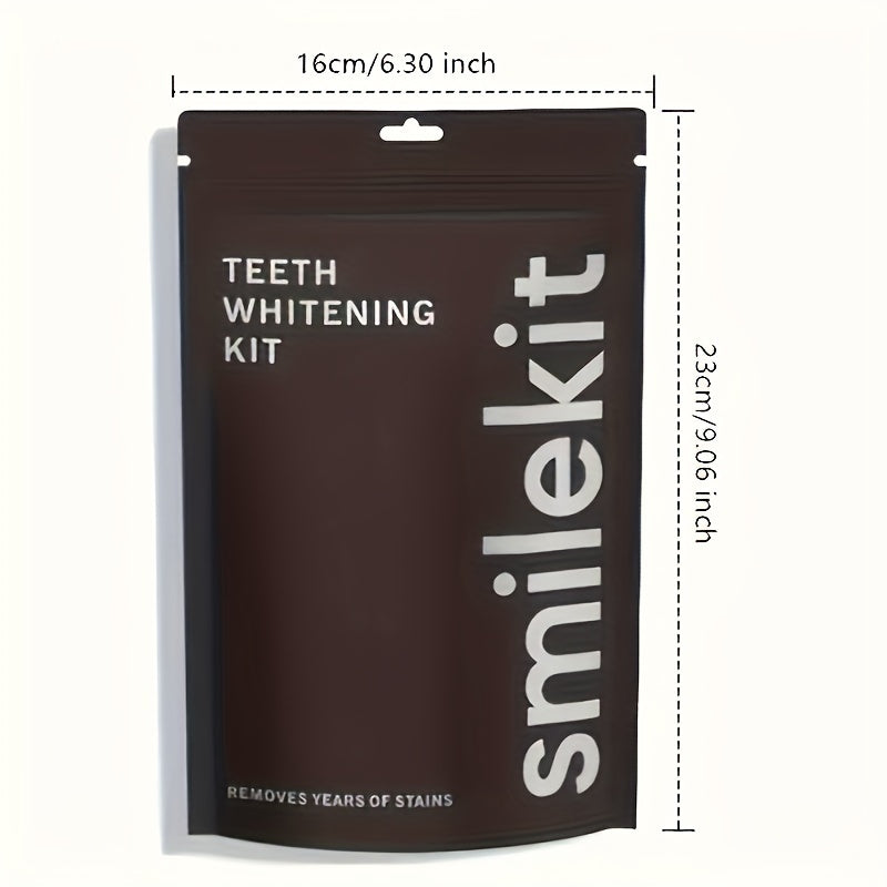 SMILEKIT Home Teeth Whitening Kit packaging with dimensions.