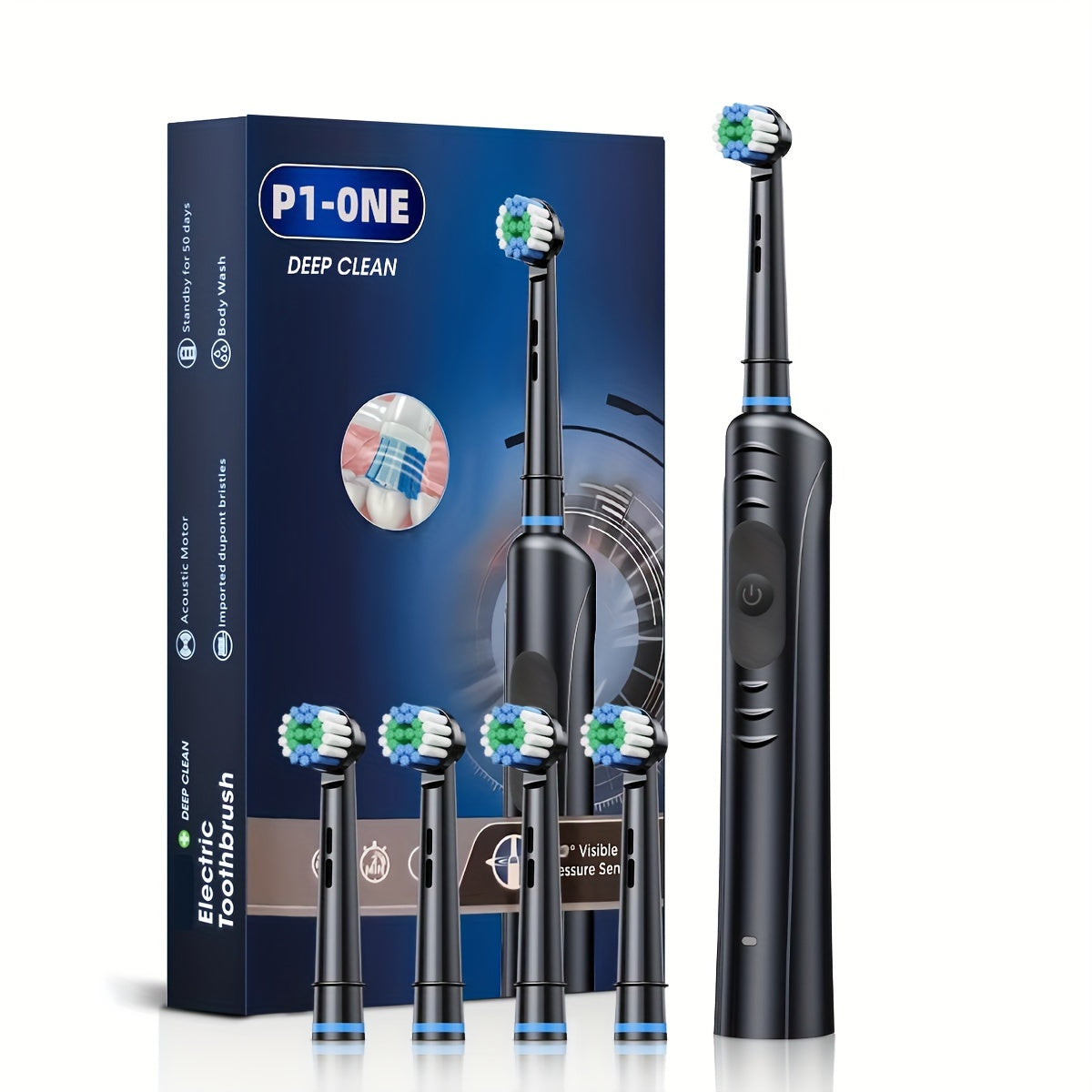 Advanced Electric Toothbrush with deep cleaning technology and USB rechargeable design for effective oral care.