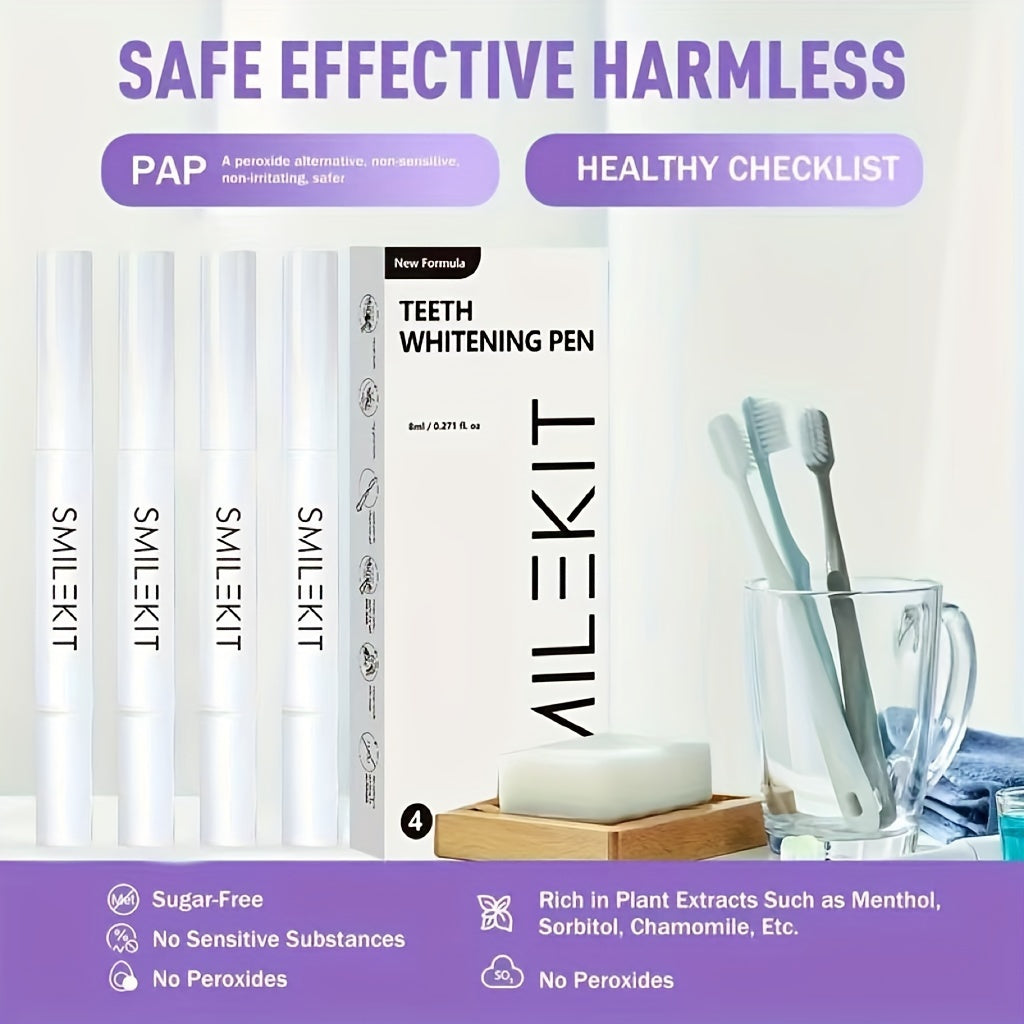 SMILEKIT Teeth Whitening Gel Pens for stain removal and bright smile.