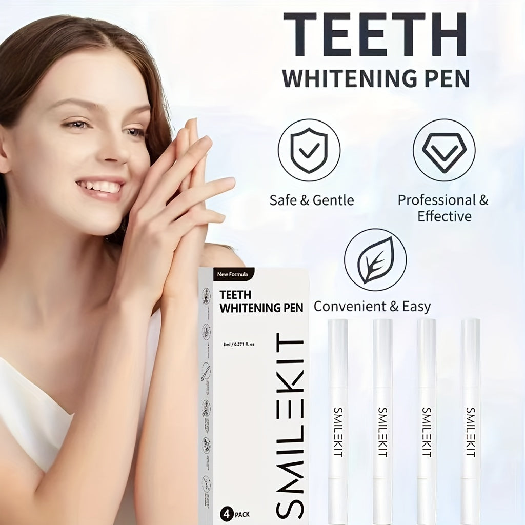 SMILEKIT Teeth Whitening Gel Pens - Safe, gentle, professional stain removal for travel and home use.