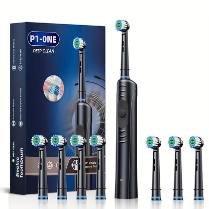 Advanced Electric Toothbrush with multiple brush heads and deep cleaning technology.