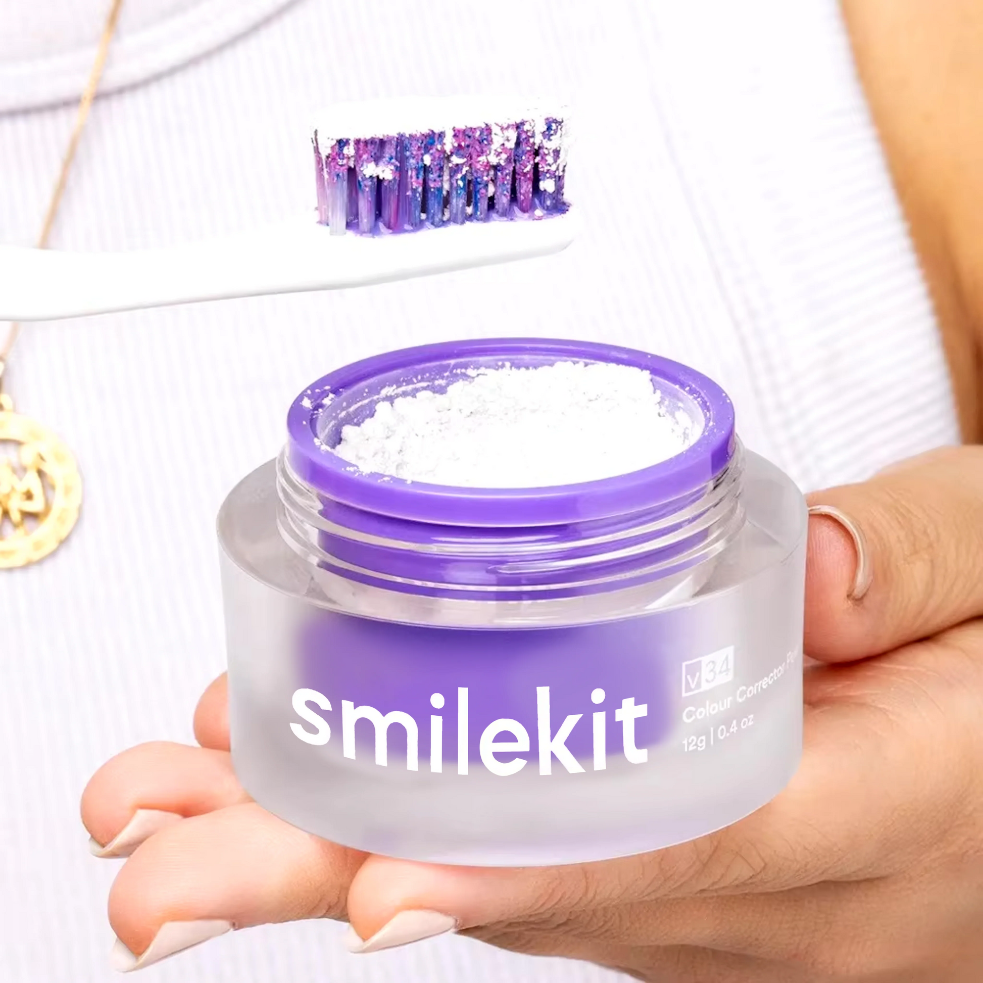 Purple Teeth Whitening Powder.
